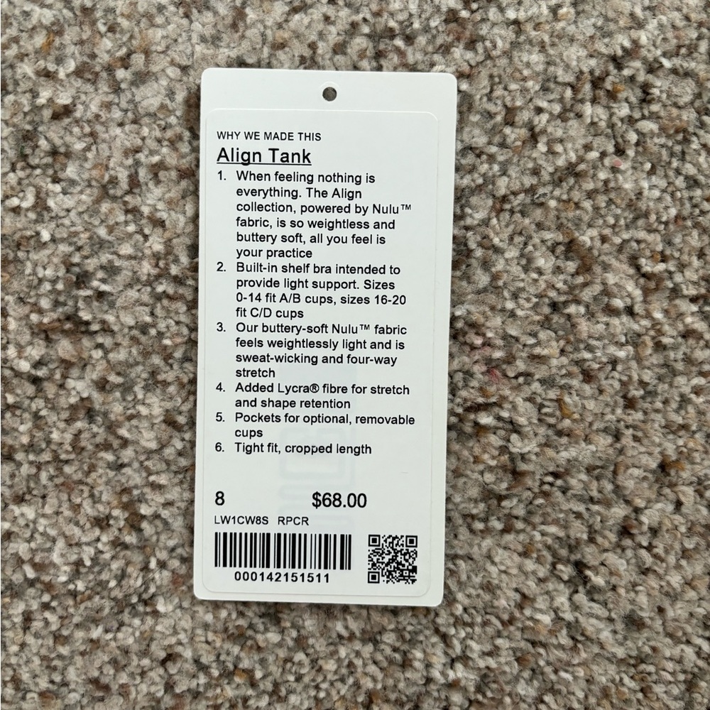 Raspberry Cream Lululemon Align Tank - image 3